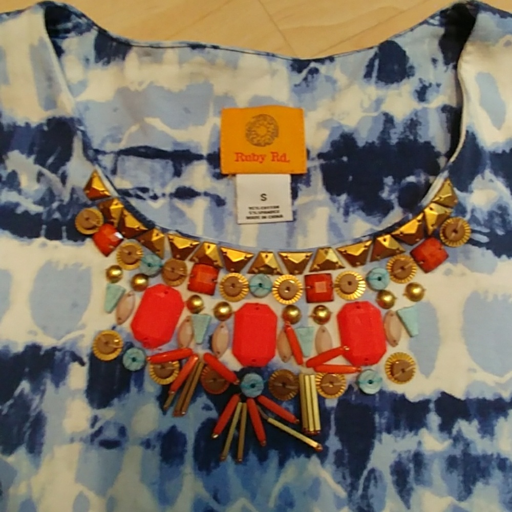 Ruby Rd. Beaded Ombre Striped Tunic - image 7